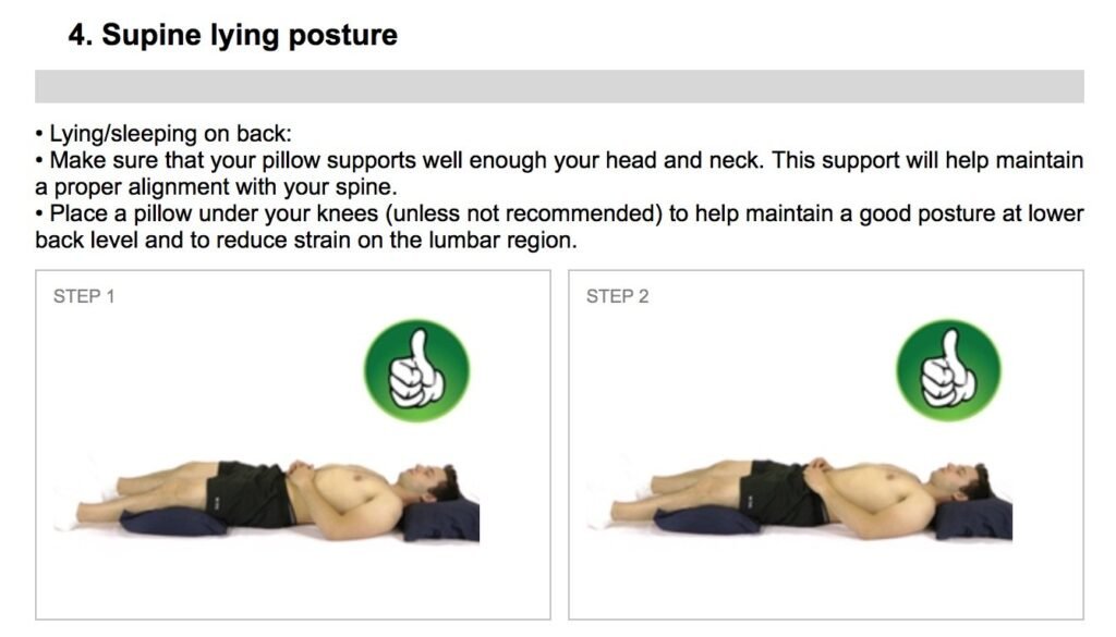 sleeping on back- keep the neck neutral