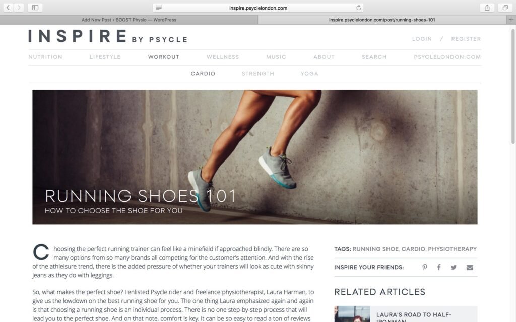 Physio running shoe advice london