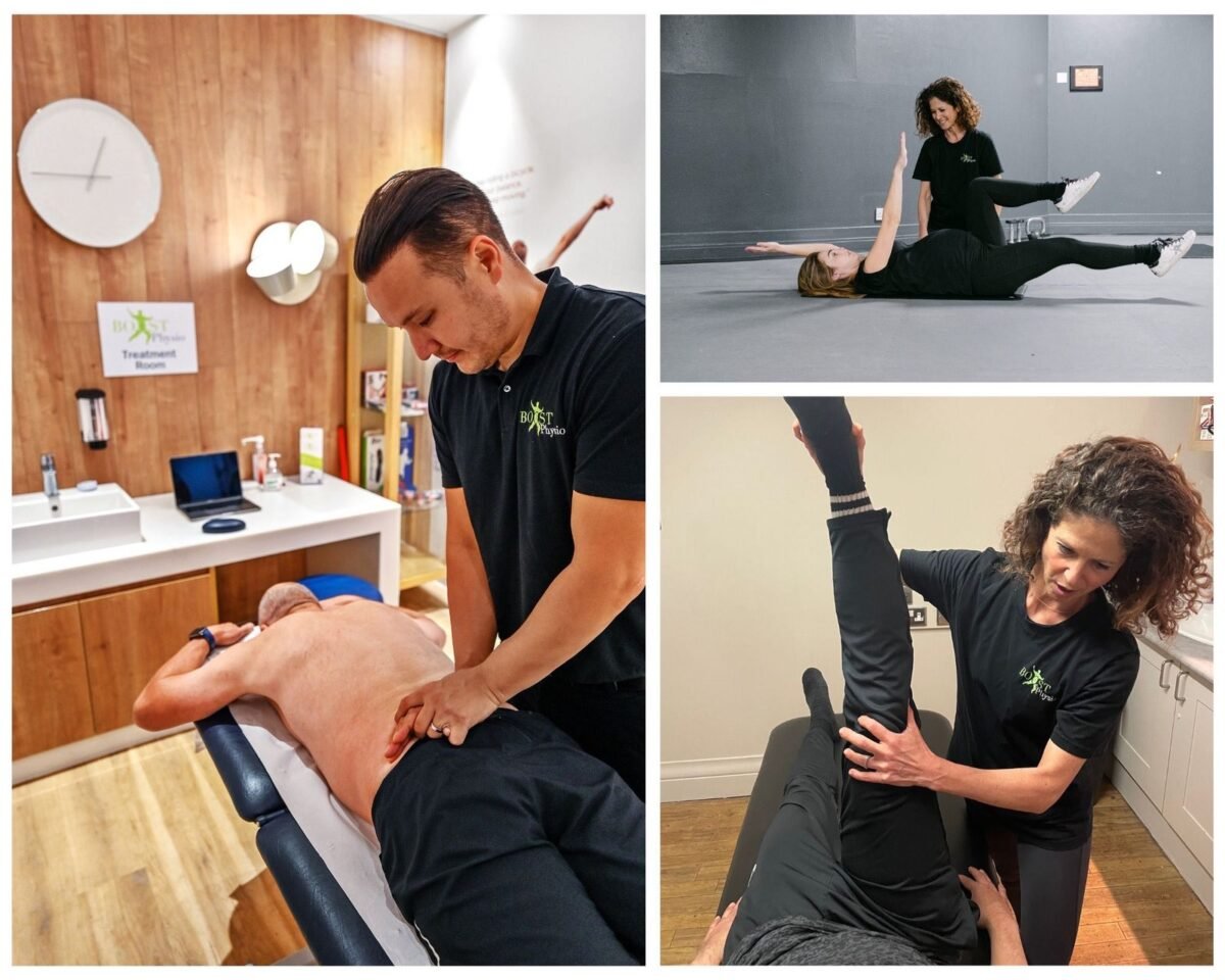 BOOST PHYSIO physiotherapists treating sciatica and slipped disc pain with hands-on therapy and guided rehab exercises