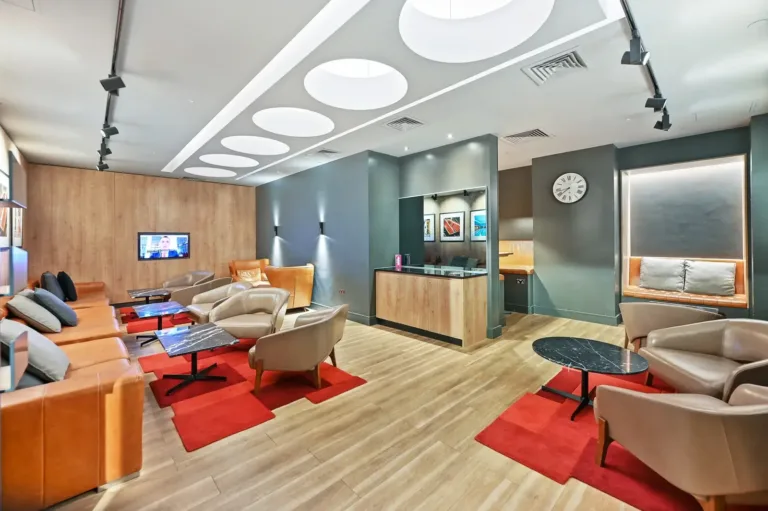 The lounge area at Virgin Active Kensington, home of BOOST PHYSIO Kensington