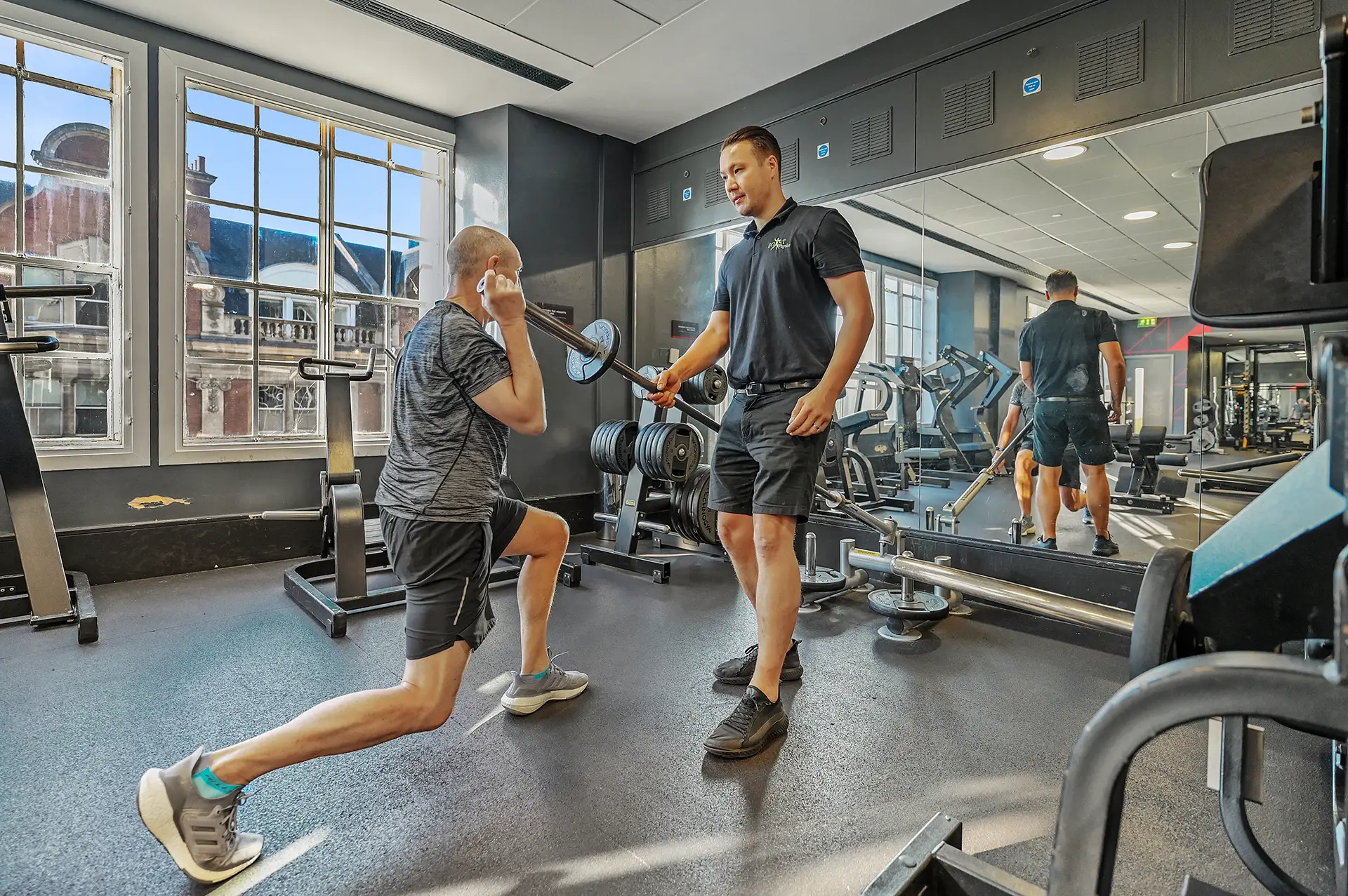 tyrone gym rehab london photo demonstrating physiotherapy rehab