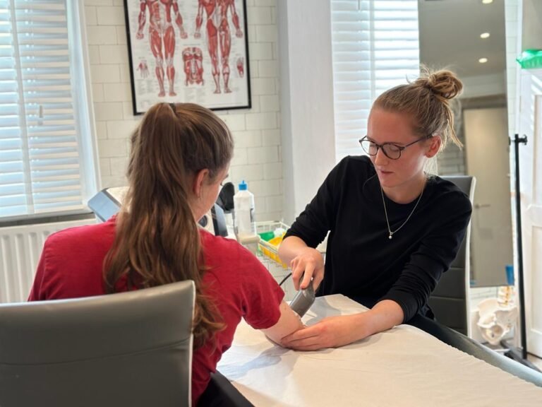 Madeleine Paterson treating a patient
