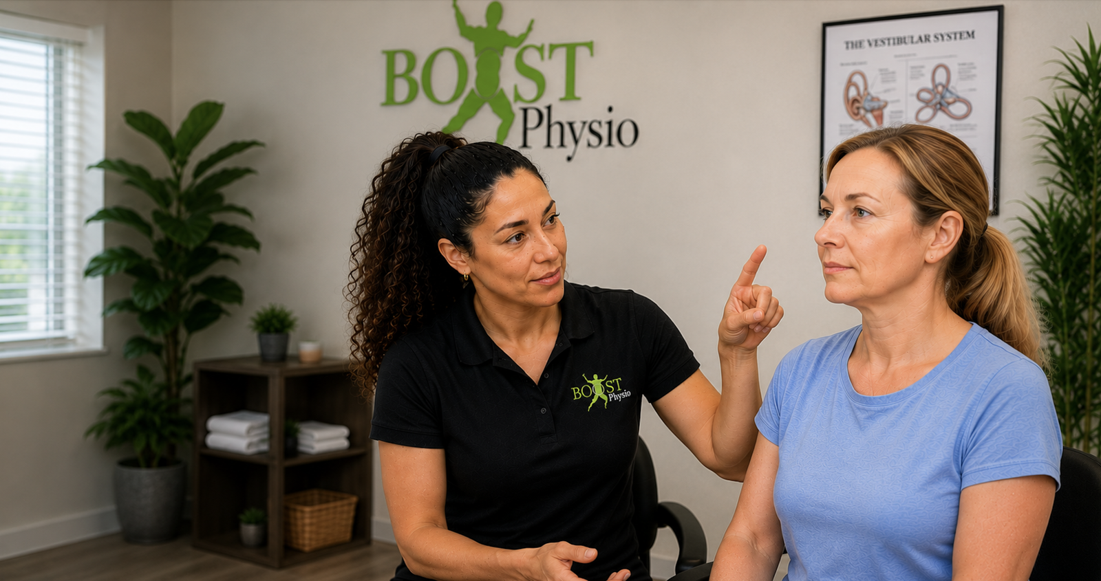 north london physio with a patient with BPPV vertigo